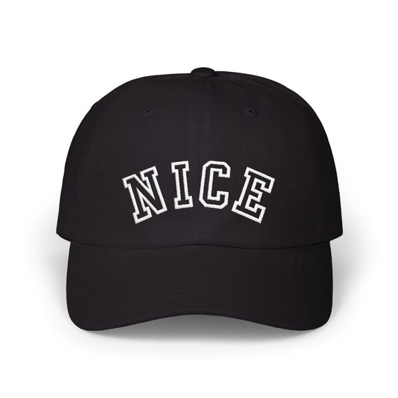 Embroidered Classic Dad Cap - NICE disc golf hat, Golfing Baseball Hat, Sports Sun Visor, Outdoor Activities Headwear, Adjustable Golf Cap