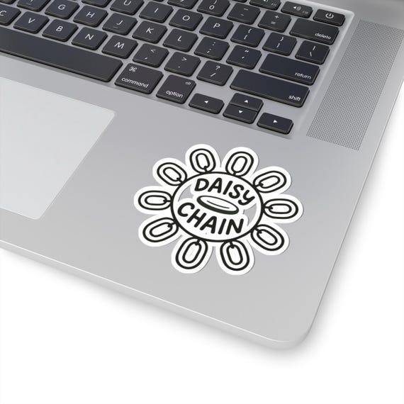 Daisy Chain Logo Stickers, Disc Golf Sticker, Outdoor Adventure Decal, Cute Flower Design, Water Bottle Decal, Laptop Decal