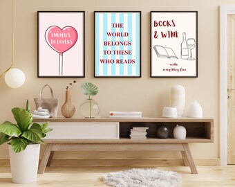 Book Lover Wall Art Bundle – 50 Printable Reading Quotes | Cozy Bookish Decor | Instant Digital Download | Vertical + Horizontal Prints
