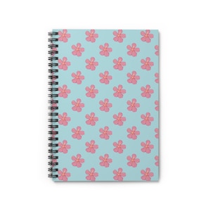 Cahier à spirale Flower Power - Idéal pour tenir un journal, aller à l'école, prendre des notes, gribouiller et offrir