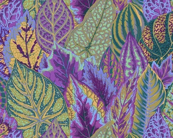 Kaffe Coleus Lavender PWPJ030, Kaffe Fassett Fabric, Philip Jacobs, Purple Fabric, Quilt Fabric, Quilting Fabric, Cotton Fabric By The Yard