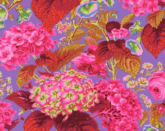 LAST 12 yard Rose and Hydrangea in Ochre designed by Philip Jacobs for Kaffe Fassett Collective PJ097