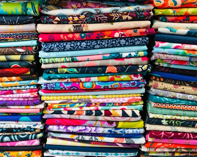 Quilt Fabric Scrap Bundle, Fabric Remnants, Designer Fabric Bundle