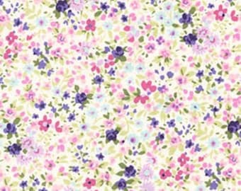 Petite Garden in Purple Floral Cotton Fabric - Sevenberry Robert Kaufman