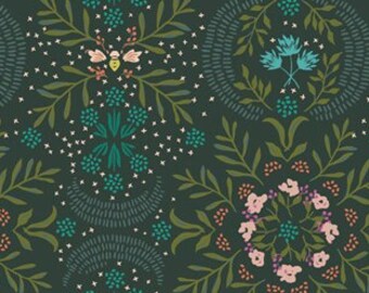 Fireflly Slumber VLV-59650 VELVET Amy Sinibaldi, Art Gallery Fabrics, Quilt Fabric, Cotton Fabric, Floral Fabric, Fabric By The Yard