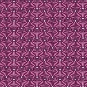 Shell Blaze Aubergine MED-22611, Mediterraneo by Katarina Roccella, Quilt Fabric, Cotton Fabric, Purple Fabric, Quilting, Fabric By The Yard