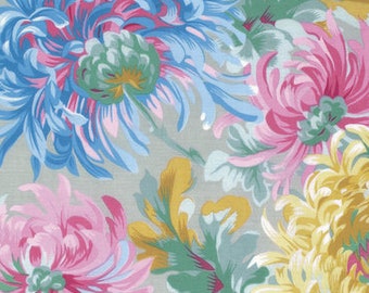 Kaffe Shaggy Grey PWPJ072, Kaffe Fassett Fabric, Philip Jacobs, Quilt Fabric, Floral Fabric, Shabby Chic, Cotton Fabric, Fabric By The Yard