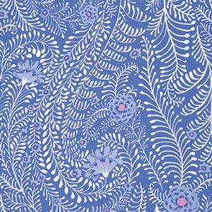 Kaffe FERNS PERIWINKLE PWGP147, Kaffe Fassett Fabric, Quilt Fabric, Cotton Fabric, Quilting Fabric, Shabby Chic, Floral Fabric By The Yard