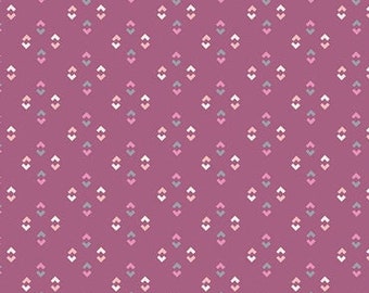 Art Gallery Fabrics DOLLHOUSE Lucy Mauve DHS-1086 Amy Sinibaldi, Quilt Fabric, Cotton Fabric, Purple Fabric, Quilting, Fabric By The Yard