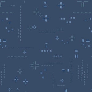 Art Gallery Decostitch, INDIGO SKY DSE-708, Art Gallery Fabric, Quilt Fabric, Navy Fabric, Blender Fabric, Cotton, Fabric By The Half Yard