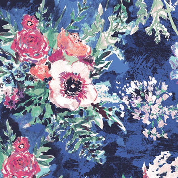 Impressionist Wash Crisp AQU-66750 AQUARELLE Art Gallery Fabrics Katarina Roccella, Quilt Fabric, Cotton Fabric, Floral Fabric By The Yard
