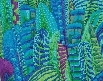 Kaffe Fassett Fabric, Feathers in Green PWPJ050, Boho Decor, Quilt Fabric, Quilting Fabric, Cotton Fabric, Green Fabric, Fabric By The Yard