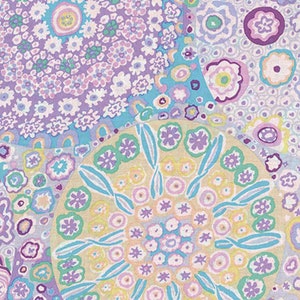 Millefiore in Lilac PWGP092, Kaffe Fassett Collective, Free Spirit Fabric, Quilt Fabric, Quilting, Shabby Chic, Cotton, Fabric By the Yard