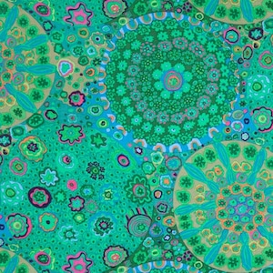 Millefiore in Jade PWGP092, Kaffe Fassett Green, Kaffe Fassett Fabric, Free Spirit Fabric, Kaffe Quilt, Fabric By The Half Yard