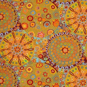 Millefiore Orange PWGP092, Kaffe Fassett, Kaffe Collective, Free Spirit Fabrics, Quilting, Quilt Fabric, Fabric By The Half Yard