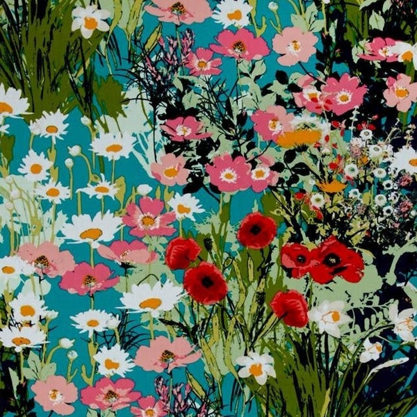 Floral Cotton Fabric: Mother's Garden Rich, Katarina Roccella (Half Yard)