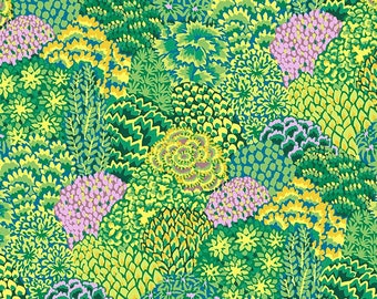 Large Oriental Trees PWGP198 GREEN, Kaffe Fassett Fabric, Philip Jacobs, Cotton Fabric, Quilting Fabric, Quilt Fabric, Fabric By The Yard