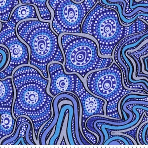 Meteors Purple, Australian Fabric, Heather Kennedy, Aboriginal Fabric, Quilt Fabric, Cotton Fabric, Quilting, Fabric By The Half Yard
