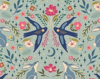 Moonlit Forest-  Dawn: Cotton Quilting Material by Maureen Cracknell - Art Gallery Fabrics