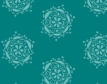Bejeweled Seal Teal  LAH-26808 LAVISH Katarina Roccella Art Gallery Fabrics, Quilt Fabric, Cotton Fabric, Teal Fabric, Fabric By The Yard