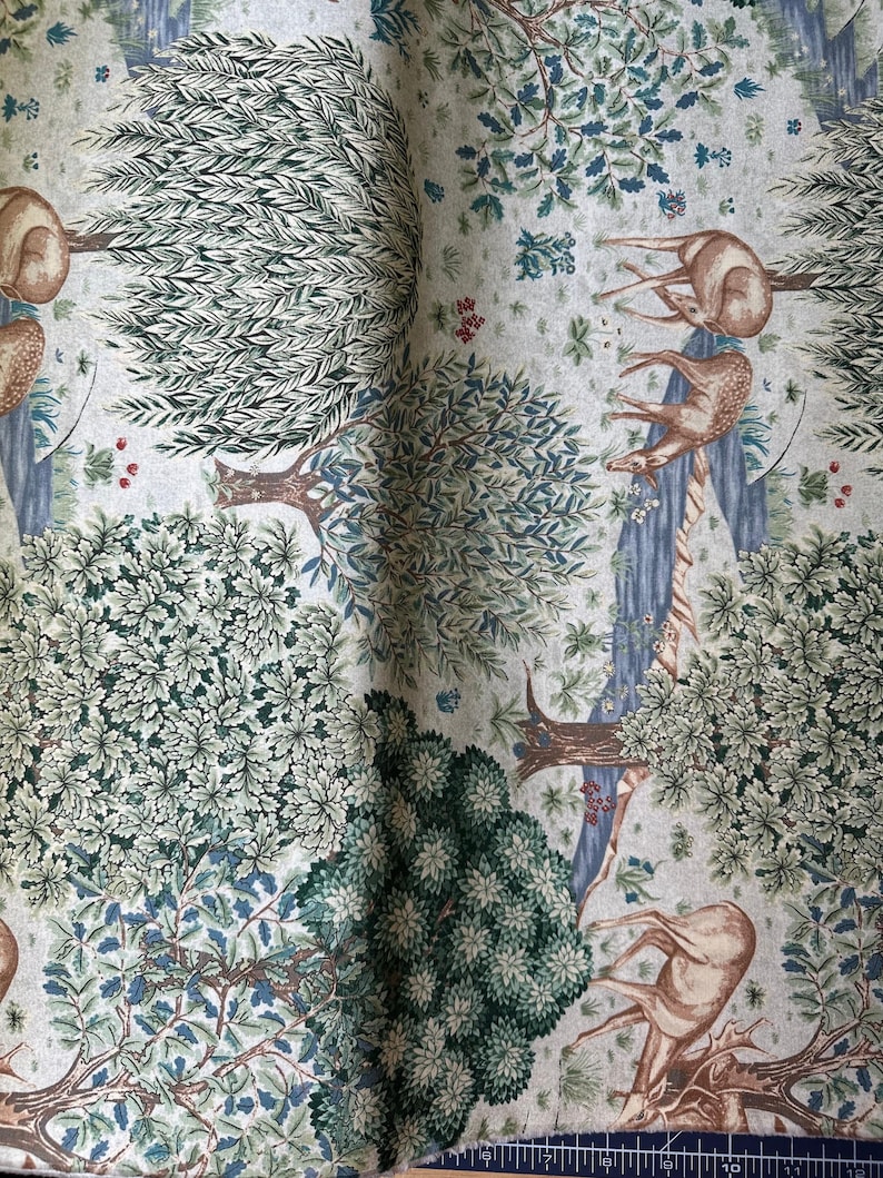 William Morris the Brook Fabric in Cream PWWM051 Free Spirit Fabrics