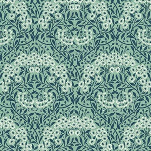 Michaelmas Daisy Mint Cotton Fabric - William Morris Free Spirit Fabrics