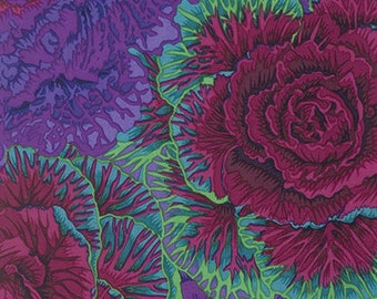 Brassica in Purple PWPJ051, Kaffe Fassett Fabric, Quilt Fabric, Kaffe Fassett, Purple Fabric, Quilting Fabric, Kaffe, Fabric By The Yard