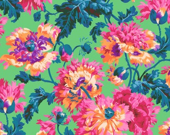 GARDEN PARTY, PWPJ020-PINK, Kaffe Fassett Fabric, Philip Jacobs, Quilting Fabric, Free Spirit Fabrics, Cotton Fabric, Fabric By The Yard