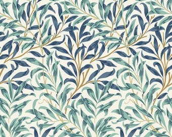 William Morris, BUTTERMERE, Willow Boughs, PWWM030-Mint Free Spirit Fabrics, Quilt Fabric, The Original Morris & Co, Fabric By The Yard