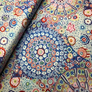 Kaffe Fassett Millefiore Fabric: Pastel Floral Quilt Cotton (Half Yard)