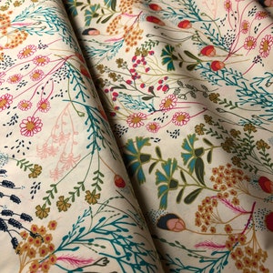 Meadow Vivid IFL-56302, INDIE FOLK Art Gallery Fabrics, Pat Bravo, Boho, Wildflowers, Quilt Fabric, Woodland Fabric, Fabric By the Yard image 2