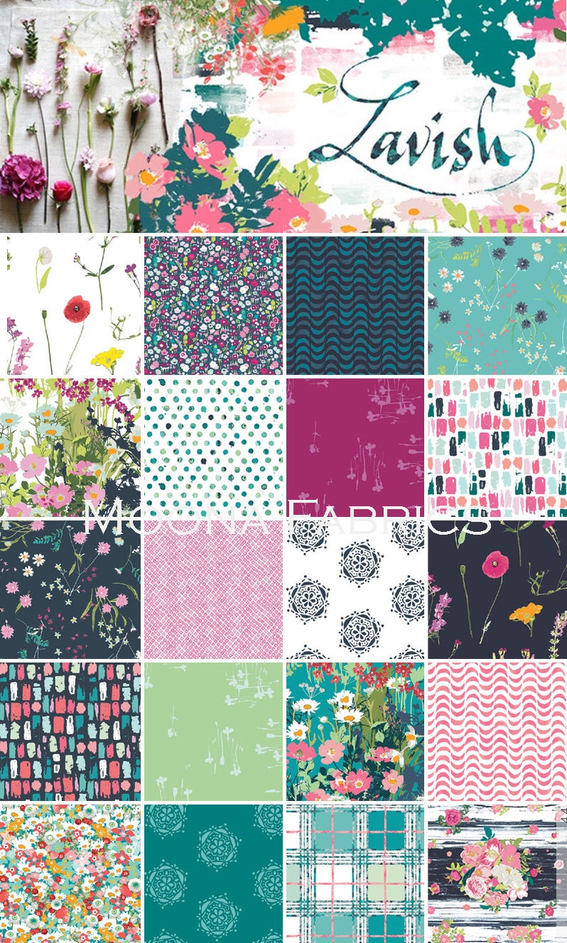 LAVISH Flowered Medley LAH-26806 Katarina Roccella for Art Gallery Fabrics, Quilt Fabric, Cotton Fabric, Floral Fabric, Fabric By The Yard image 2