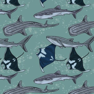 Gental Giants, PWRH085.AQUA, MARIANA, Rachel Hauer, Free Spirit, Quilting, Quilting, Nautical Decor, Fabric By The Half Yard