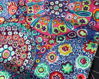 【ラッピング不可】 Millefiore in Aqua PWGP092, Kaffe Fassett Collective, Free 花