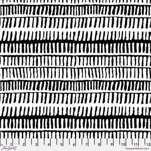The image is a black and white striped pattern with a ruler for scale.