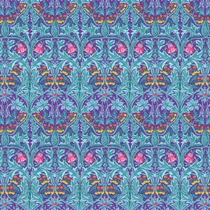 Bluebell-Purple, PWKW004, Kaffe Fassett x The Original Morris & Co., Free Spirit Fabric, Quilt Fabric, Cotton Fabric By The Half Yard
