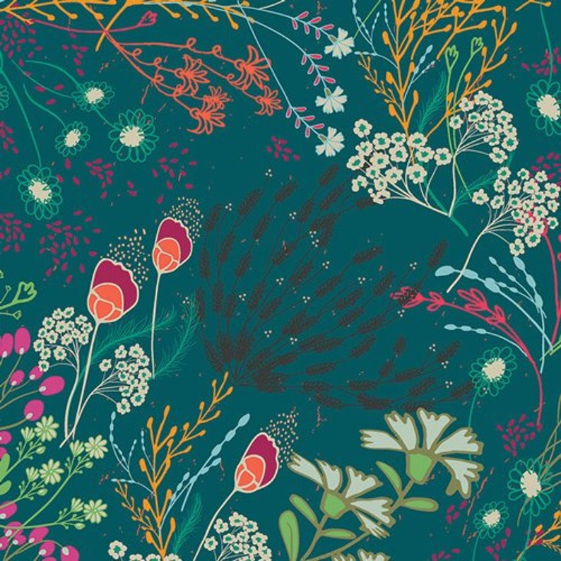 Meadow Bold LGD-39705, Art Gallery Fabrics LEGENDARY, Pat Bravo, Boho, Boheme Fabric, Quilting, Quilt, Floral, Cotton, Fabric By the Yard image 1
