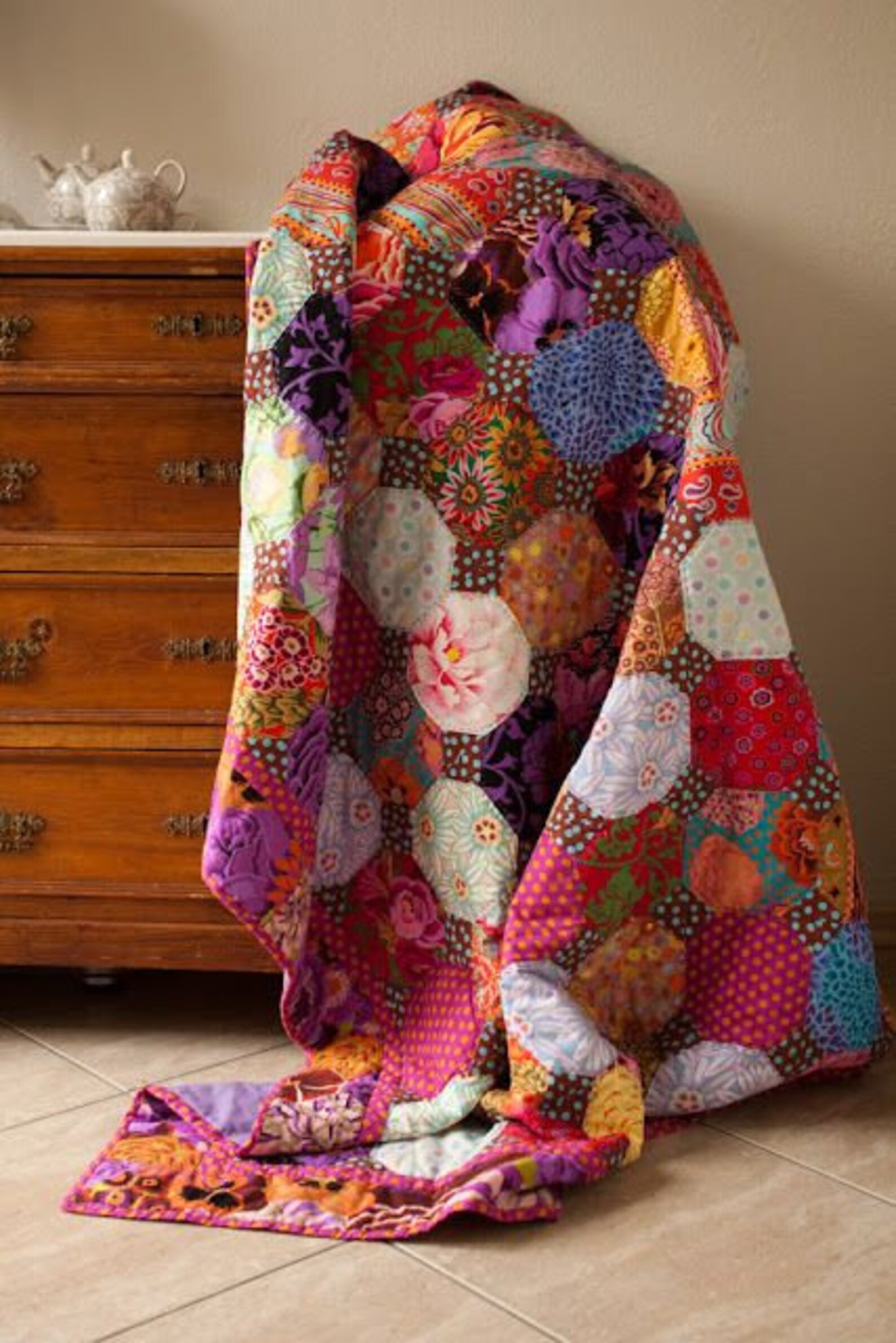 Brassica in Orange PWPJ051 Kaffe Fassett Fabric Quilt Etsy