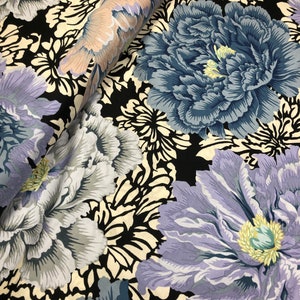 Brocade Peony Grey PWJP062, Kaffe Fassett Fabric, Philip Jacobs, Purple Fabric, Quilting, Quilt Fabric, Cotton Fabric, Fabric By the Yard image 3