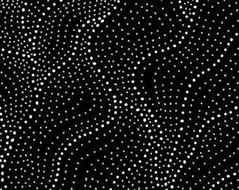 Aboriginal Cotton Quilt Fabric - Land of Utopia - Black