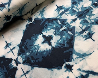 Indigo Window Crystal OBR-49800 OBSERVER Art Gallery Fabrics, April Rhodes, Quilt Fabric, Indigo Fabric, Shibori Blue, Fabric By The Yard