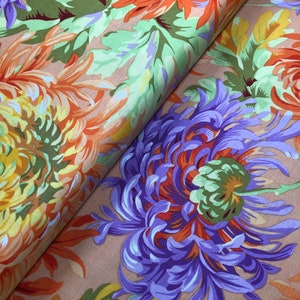 Kaffe Shaggy Yellow PWPJ072, Philip Jacobs, Kaffe Fassett, Free Spirit Fabric, Quilt Fabric, Quilting, Cotton, Fabric By The Half Yard
