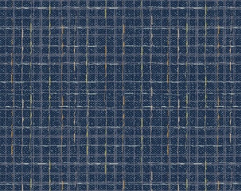 Tweed, Indigo-CHE30205, CHECKERED ELEMENTS, Art Gallery Fabrics, Quilt Fabric, Cotton Fabric, Rustic Quilting Fabric, Fabric By The Yard