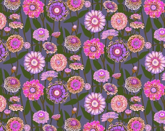 Zinna Show - Mauve:  Quilting Cotton by Anna Maria Textiles - Jumpstart Collection