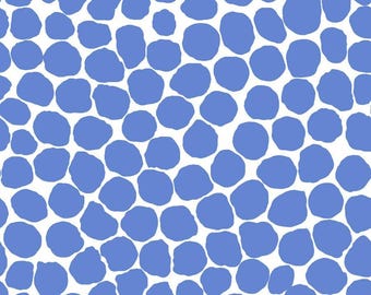 Kaffe Fassett Jumble Cobalt Cotton Fabric - Quilting Apparel Fabric By The Half Yard