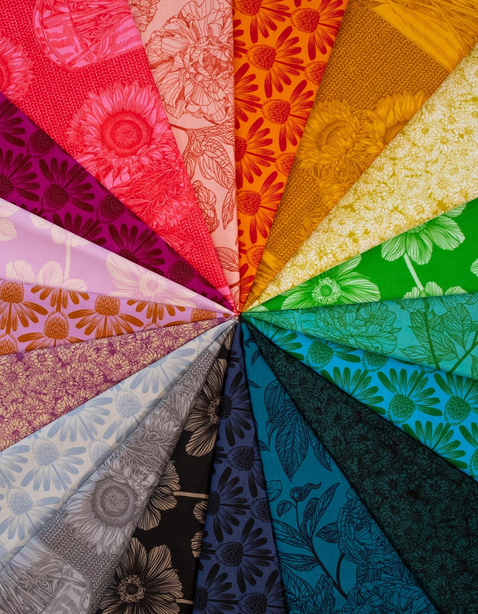 Sunflower Textiles Saffron Sunflower Cotton Fabric: Anna Maria Textiles Quilt Fabric - Etsy