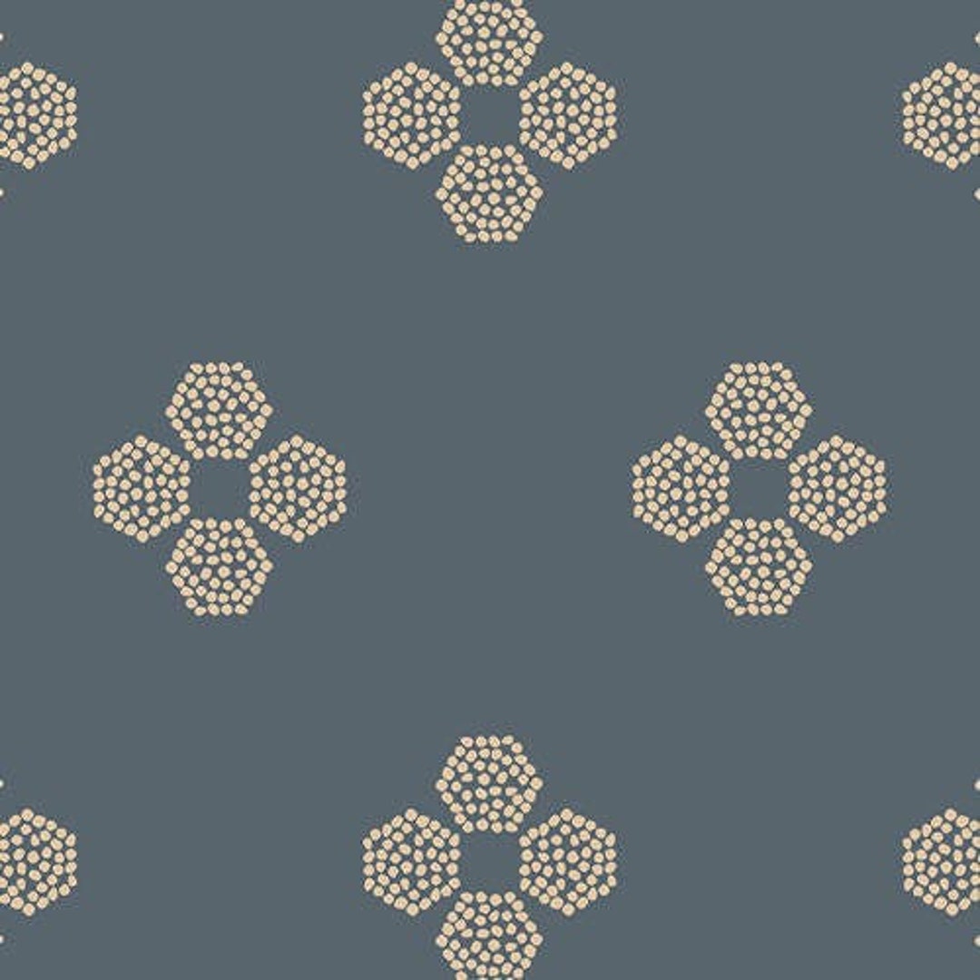 Art Gallery Fabrics Indie Folk Jersey Knit - Dusty Blue Cotton Spandex Fabric