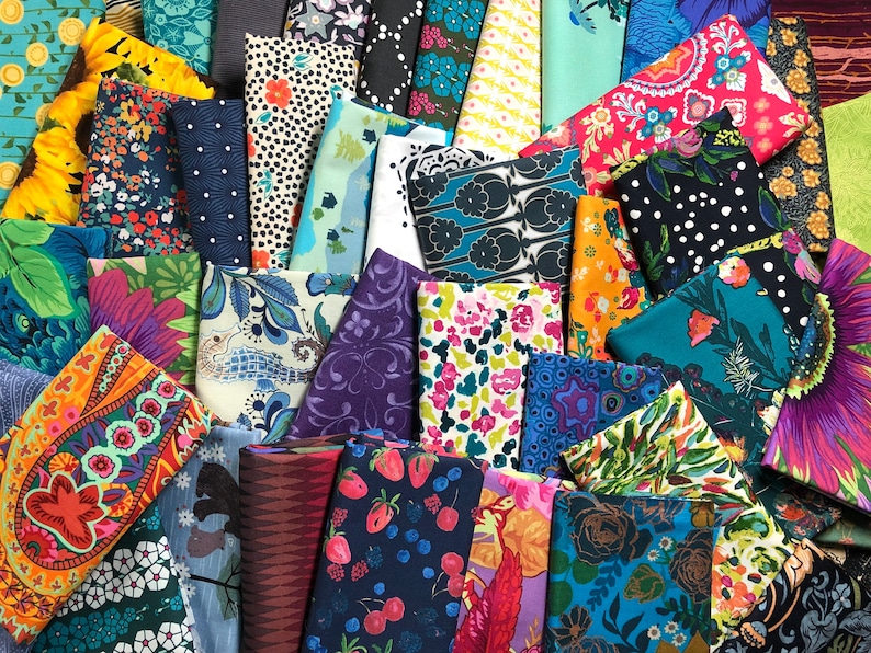 Quilt Fabric Scrap Bundle Fabric Remnants Designer Fabric Etsy