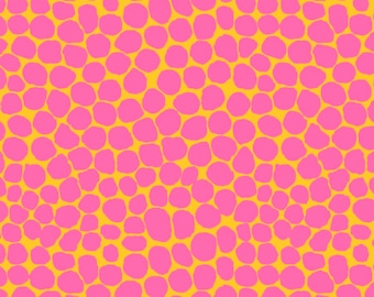 JUMBLE Yellow PWBM053, Kaffe Fassett Fabric, Brandon Mably, Quilt Fabric, Quilting Fabric, Cotton Fabric, Purple Fabric, Fabric By The Yard