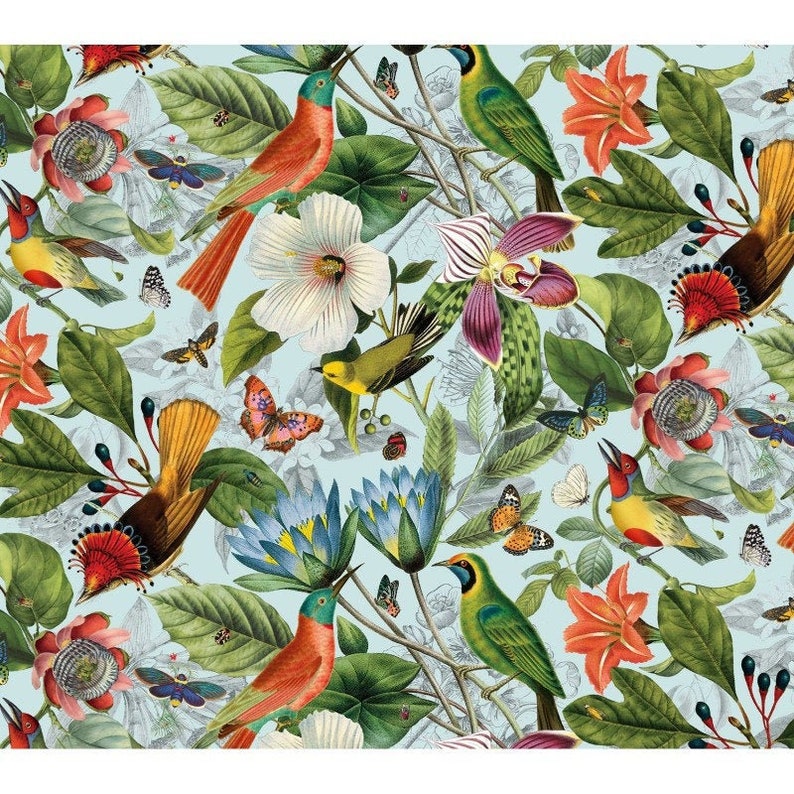 Elizabeths Studio Beautiful Birds Quilt Fabric By The Yard